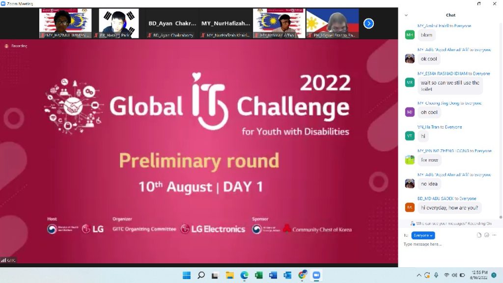 PRELIMINARY ROUND PERTANDINGAN GLOBAL IT CHALLENGE (GITC) FOR YOUTH WITH DISABILITIES 2022